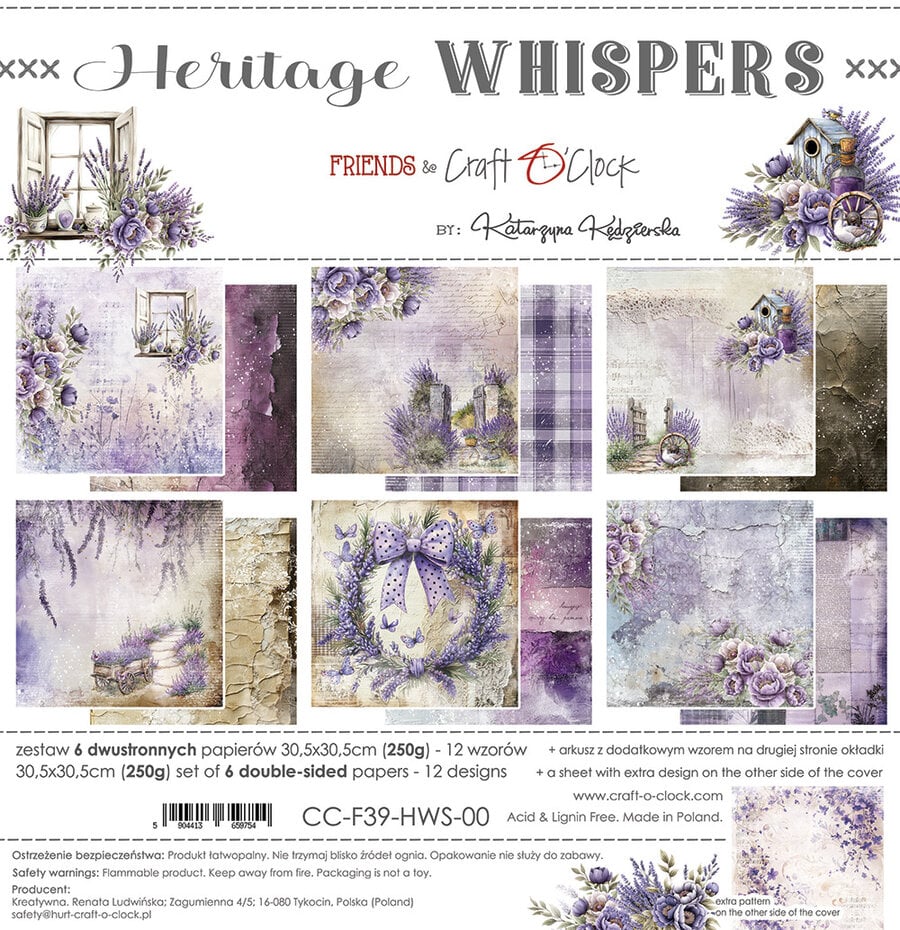 Heritage Whispers 12x12 Inch Paper Set (CC-F39-HWS-00)