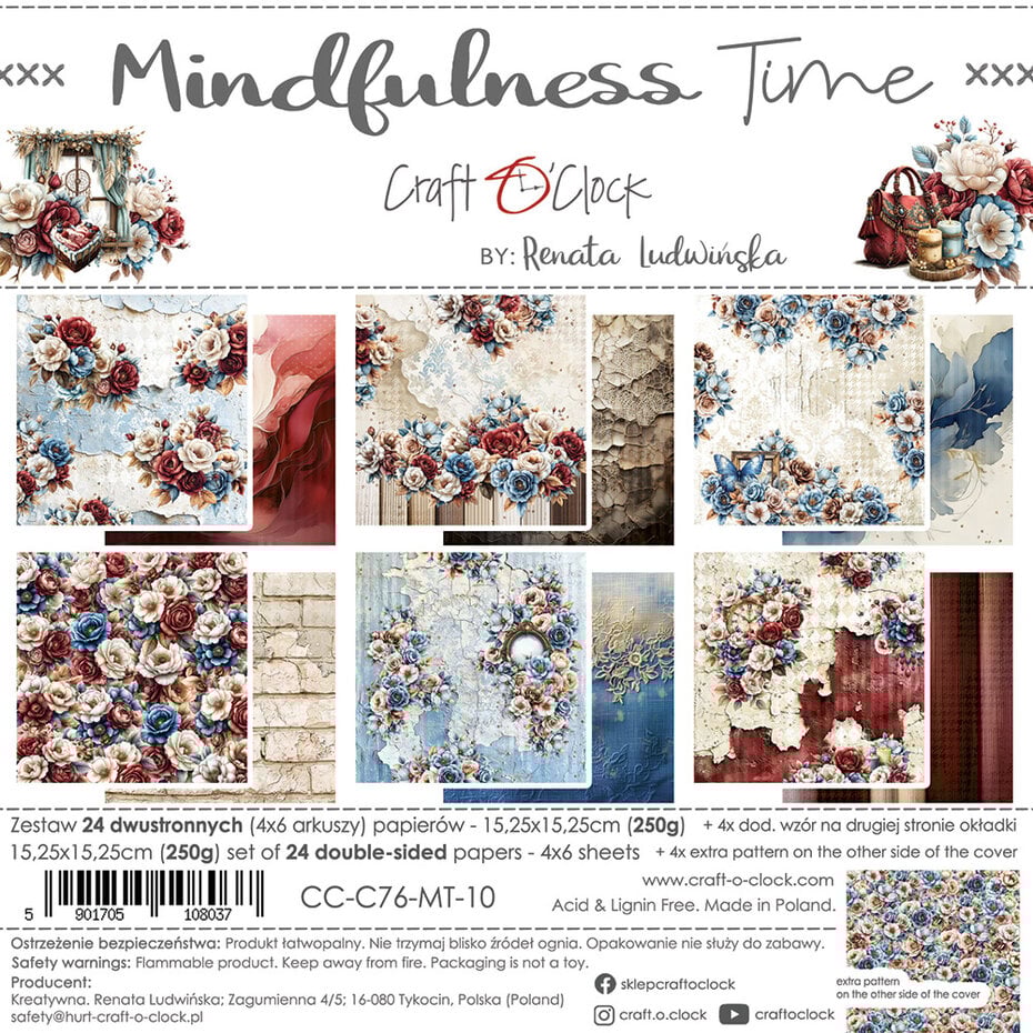 Ensemble de feuilles de papier Mindfulness Time 6x6 pouces (CC-C76-MT-10)