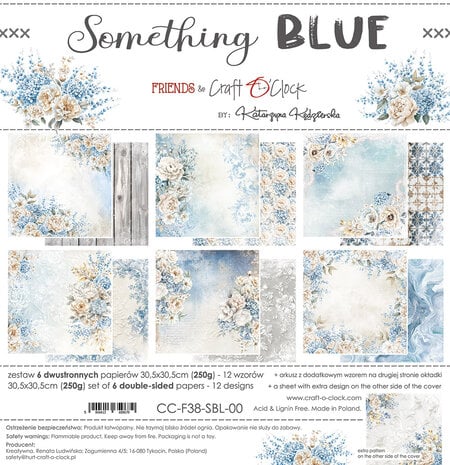 Something Blue 12x12 Inch Paper Set (CC-F38-SBL-00)