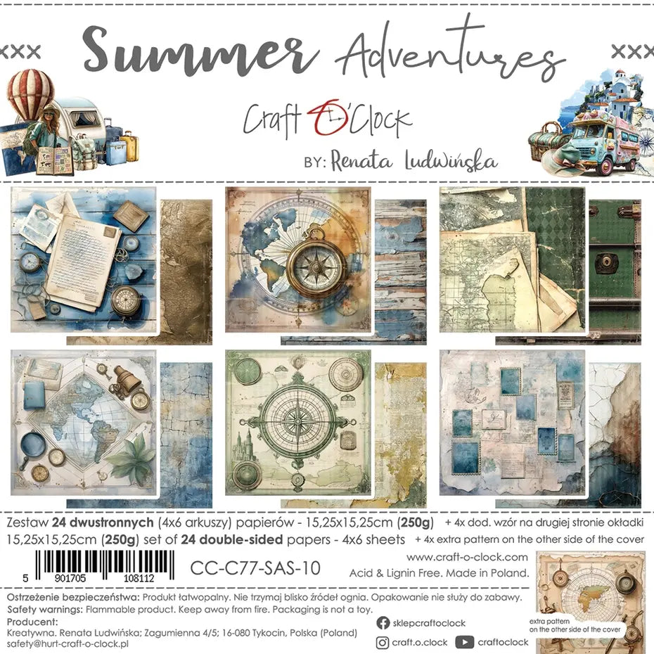 Ensemble de papiers Aventures d'été 6 x 6 pouces (CC-C77-SAS-10)