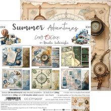 Charger l&#39;image dans la galerie, Ensemble de papiers à lettre Summer Adventures 8 x 8 pouces (CC-C77-SAS-09)
