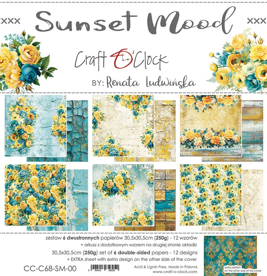 Sunset Mood Papiers 30x30 (CC-C68-SM-00) - Craft O'Clock