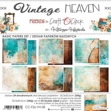 Charger l&#39;image dans la galerie, Vintage Heaven 8x8 Inch Basic Papers Set (CC-F36-VH-08) de Craft O&#39; Clock
