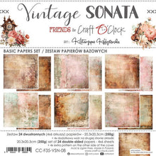 Charger l&#39;image dans la galerie, Vintage Sonata 8x8 Inch Basic Papers Set (CC-F35-VSN-08) de Craft O&#39;Clock
