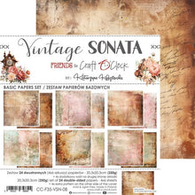 Charger l&#39;image dans la galerie, Vintage Sonata 8x8 Inch Basic Papers Set (CC-F35-VSN-08) de Craft O&#39;Clock
