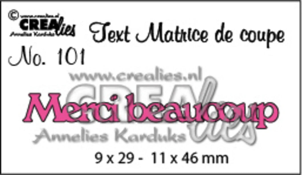 Text Dies French No. 101 Merci Beaucoup (CLTM101)