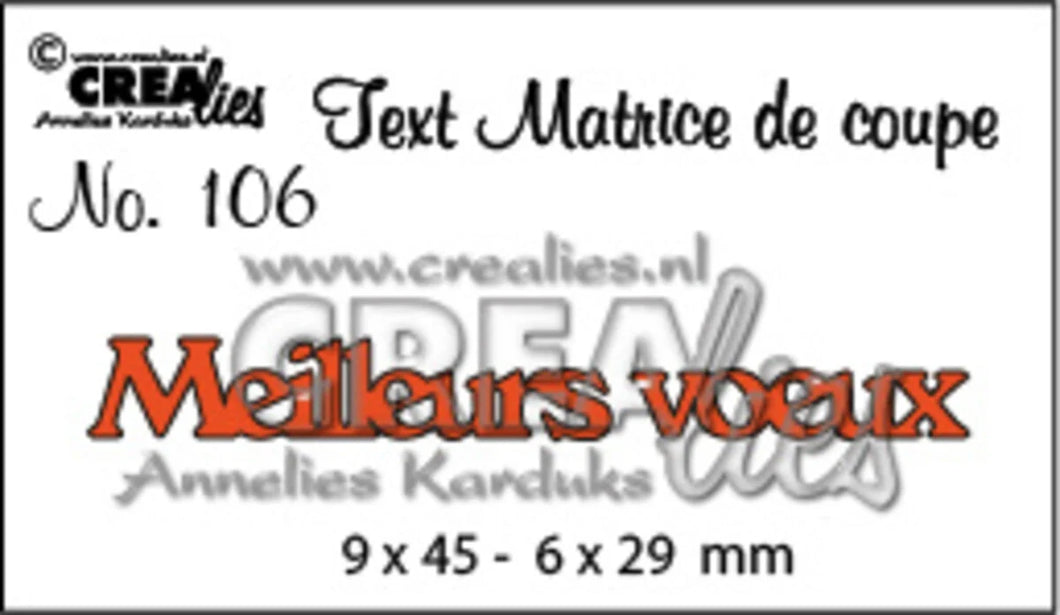 Text Dies French No. 106 Meilleurs Voeux (CLTM106)