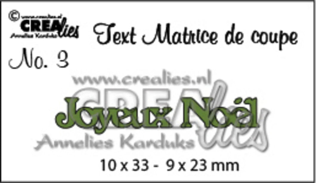 Text Dies French No. 3 Joyeux Noël (CLTM03)