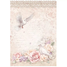 Charger l'image dans la galerie, Set 6 Papiers de Riz A4 "Romance Forever" - Stamperia (DFSA4XRM)

