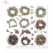 Charger l'image dans la galerie, Bloc Papier 30x30 "Couronne d'Hiver" - ITD Collection (SLS-078)
