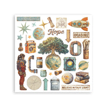 Charger l'image dans la galerie, Rub-on Kit 15,5x15,5 "A New Beginning" - Stamperia (DFLRBX10)
