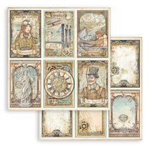 Charger l'image dans la galerie, Bloc Papier 15x15 cm "Sir Vagabond Aviator" - Stamperia (SBBXS18)
