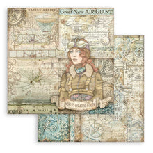 Charger l'image dans la galerie, Bloc Papier 15x15 cm "Sir Vagabond Aviator" - Stamperia (SBBXS18)
