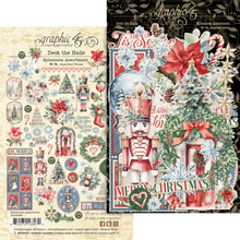 Charger l'image dans la galerie, Ephemera Deck the Halls N°70 - Graphic 45 4503096 - packaging recto/verso

