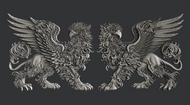 Moule en silicone « Griffons baroques set1 » de Zuri Designs Inc