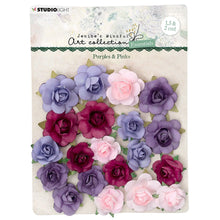 Charger l&#39;image dans la galerie, Studio Light • Essentials Paper Flowers Purples &amp; Pinks 2cm&amp;15cm
