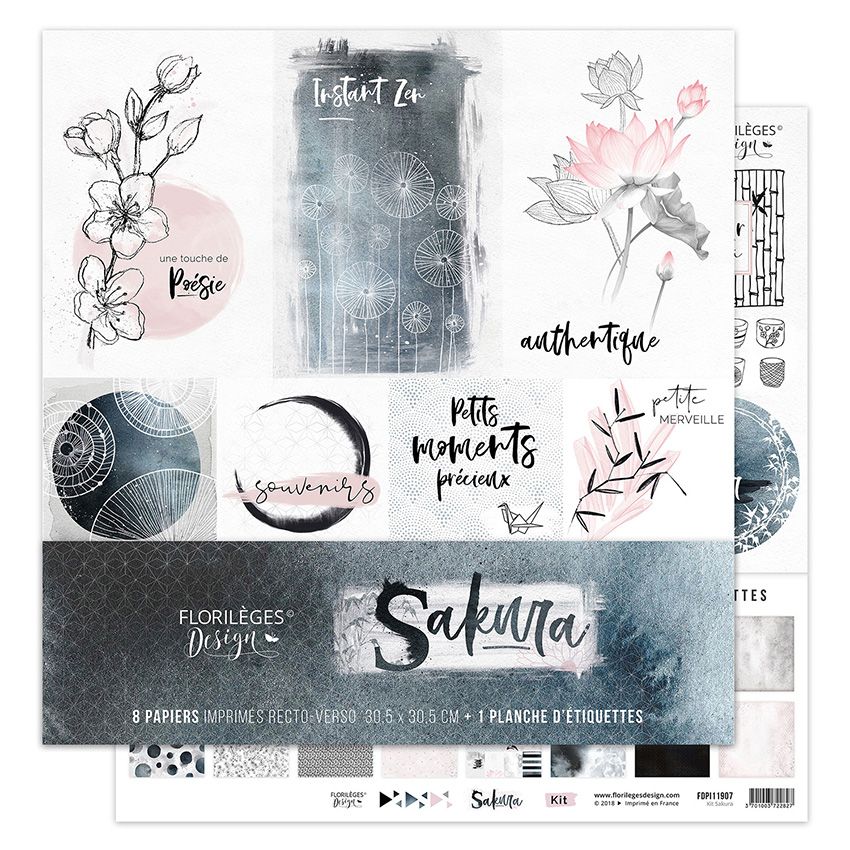 Kit papiers imprimés SAKURA (FDPI11909)