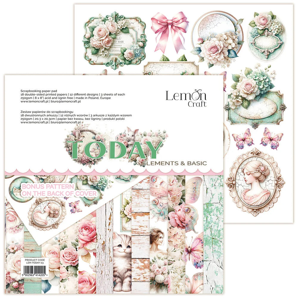 Today Elements & Basics 8x8 Inch Paper Pad (LEM-TODAY-03)