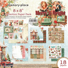 Charger l&#39;image dans la galerie, &quot;Merry &amp; Bright&quot;  Paper Pack 20x20 cm de Memory-Place (MP-61444)
