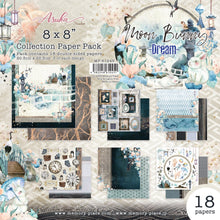 Charger l&#39;image dans la galerie, &quot;Moon Bunny Dream&quot;  Paper Pack 20x20 cm de Asuka studio (MP-61245)

