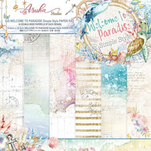 Charger l&#39;image dans la galerie, &quot; Bienvenue au paradis&quot; bloc simple style 15x15 cm de Azuka (MP-60626)
