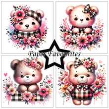 Charger l&#39;image dans la galerie, &quot;Bear With Flowers &quot;15x15 cm Paper Pack (PF520)
