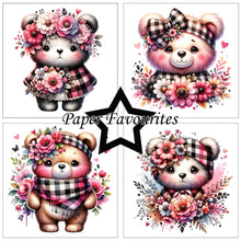 Charger l&#39;image dans la galerie, &quot;Bear With Flowers &quot;15x15 cm Paper Pack (PF520)
