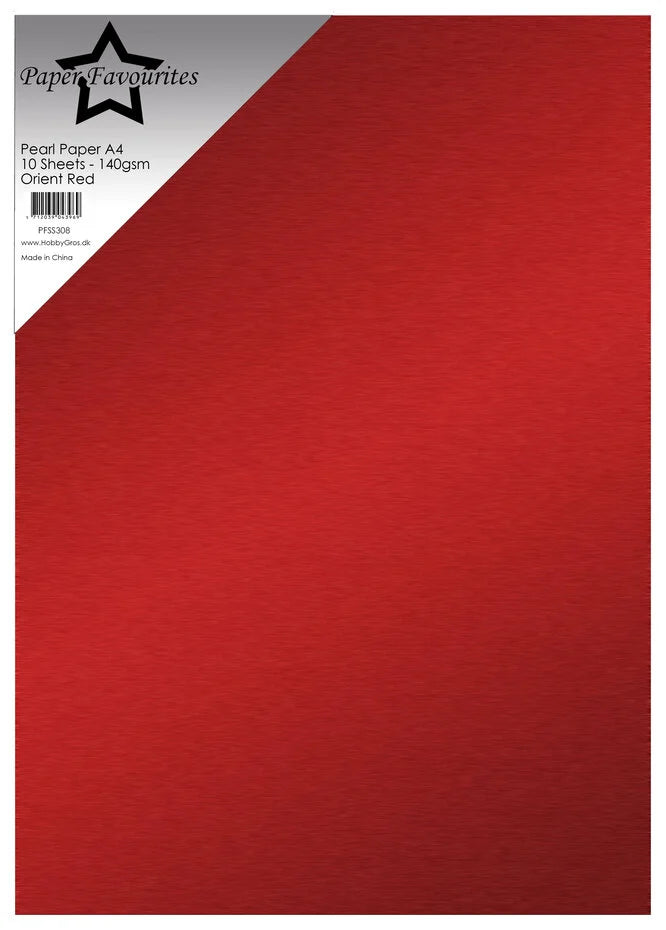 Oriental Red A4 Pearl Paper 140gsm (10pcs)PFSS308