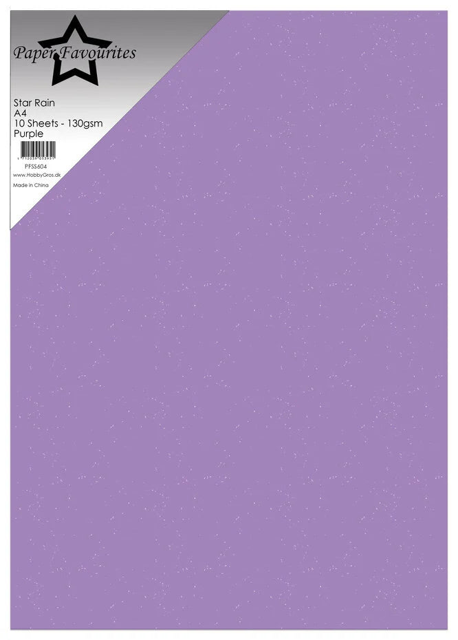 Purple A4 Star Rain 130gsm (10pcs) (PFSS604)