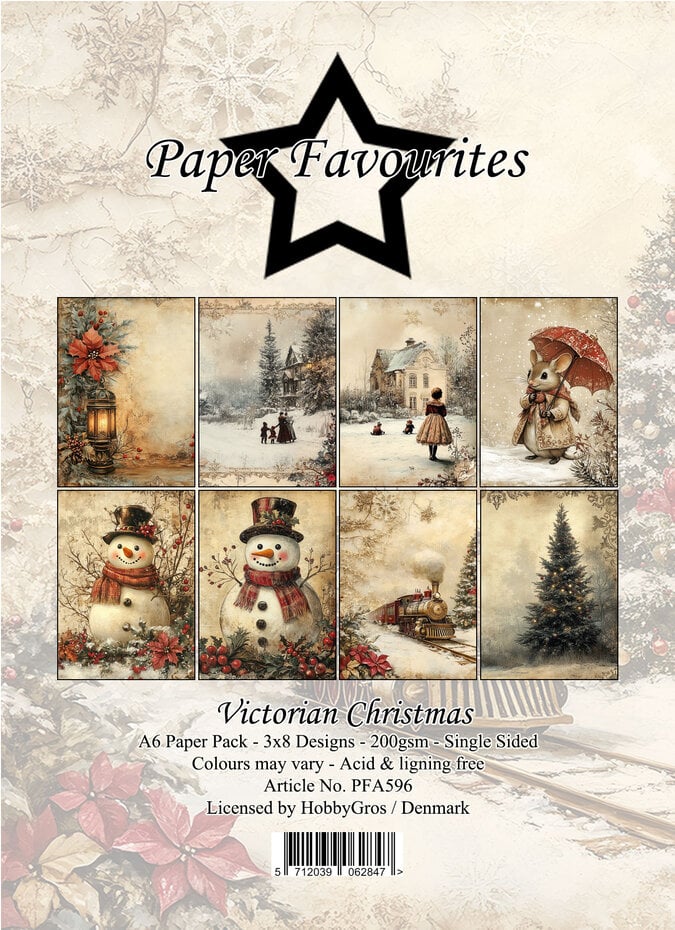 Bloc de papier A6 Noël victorien - Paper Favourites (PFA596)