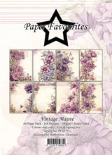 Charger l'image dans la galerie, Bloc Papier A6 "Vintage Mauve" - Paper Favourites (PFA575)
