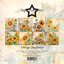Charger l'image dans la galerie, Bloc Papier 15x15 cm "Vintage Sunflower" - Paper Favourites (PF535)
