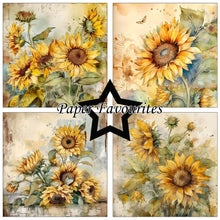 Charger l'image dans la galerie, Bloc Papier 15x15 cm "Vintage Sunflower" - Paper Favourites (PF535)
