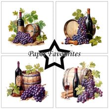 Charger l'image dans la galerie, Bloc Papier 15x15 cm "Wine Bottles" - Paper Favourites (PF558)
