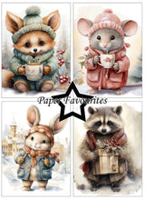 Charger l&#39;image dans la galerie, Bloc de papier A6 Mignonnerie hivernale - Paper Favourites (PFA588)
