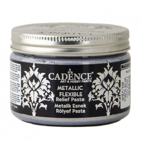 Pâte flexible métallique ARGENT 150 ml Cadence