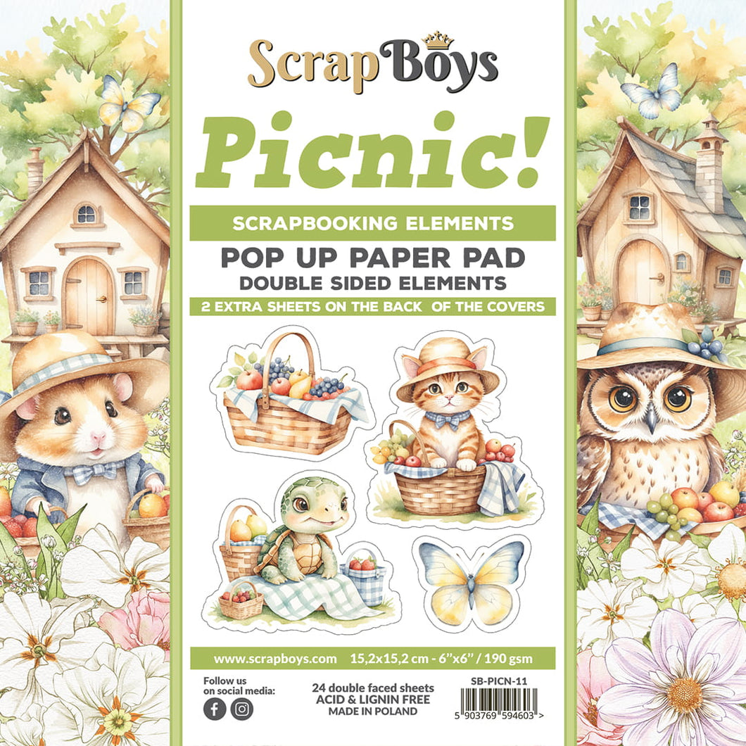 Ensemble de papier POP UP pique-nique 15x15  (SB-PICN-11)