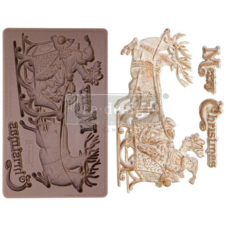 Decor Moulds® - Santa's Sleigh 5x8 Inch Decor Mould (667146) Re-Design with Prima