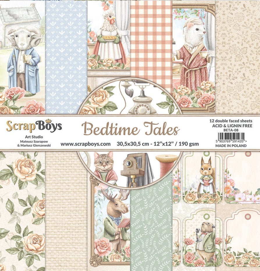 Bloc Bedtime Tales 30x30 cm - Scrapboys (SB-BETA-08)