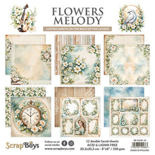 Charger l&#39;image dans la galerie, Bloc Flowers Melody 20x20 cm - Scrapboys (SB-FLME-10)
