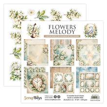 Charger l&#39;image dans la galerie, Bloc Flowers Melody 20x20 cm - Scrapboys (SB-FLME-10)
