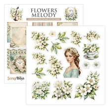 Charger l&#39;image dans la galerie, Bloc Flowers Melody 20x20 cm - Scrapboys (SB-FLME-10)
