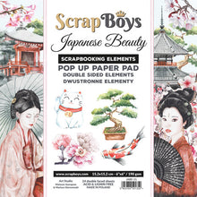 Charger l&#39;image dans la galerie, Japonese beauty de ScrapBoys   pop up paper pad 15,2X 15,2  cm
