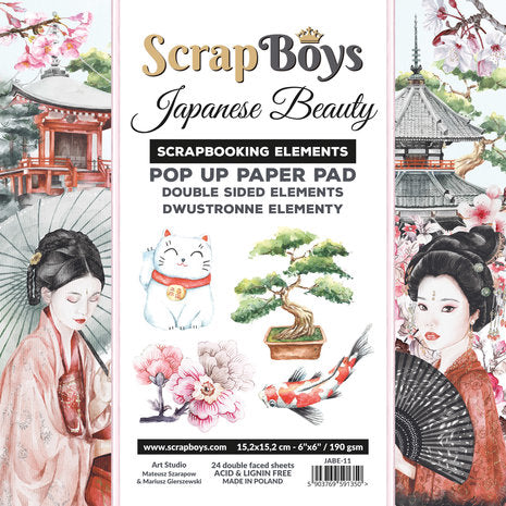 Japonese beauty de ScrapBoys   pop up paper pad 15,2X 15,2  cm