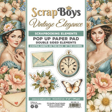 Charger l&#39;image dans la galerie, Vintage elegance 6x6 Inch Pop Up Paper Pad  de scrapboys (SB-VIEL-11)
