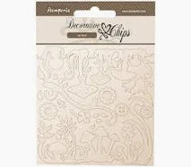 Stamperia Decorative Chips - Hidden grove Mushroom  - SCB256