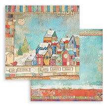 Charger l'image dans la galerie, Christmas Patchwork - feuille maisons enneigées et sapins
