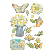 Charger l'image dans la galerie, Moule Silicone A5 "Daisy Art - Marguerites et Papillons" - Stamperia (KACMA603)

