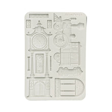 Charger l'image dans la galerie, Moule Silicone A5 "Gardens of Time" Train et Horloge Comtoise - Stamperia (KACMA609)
