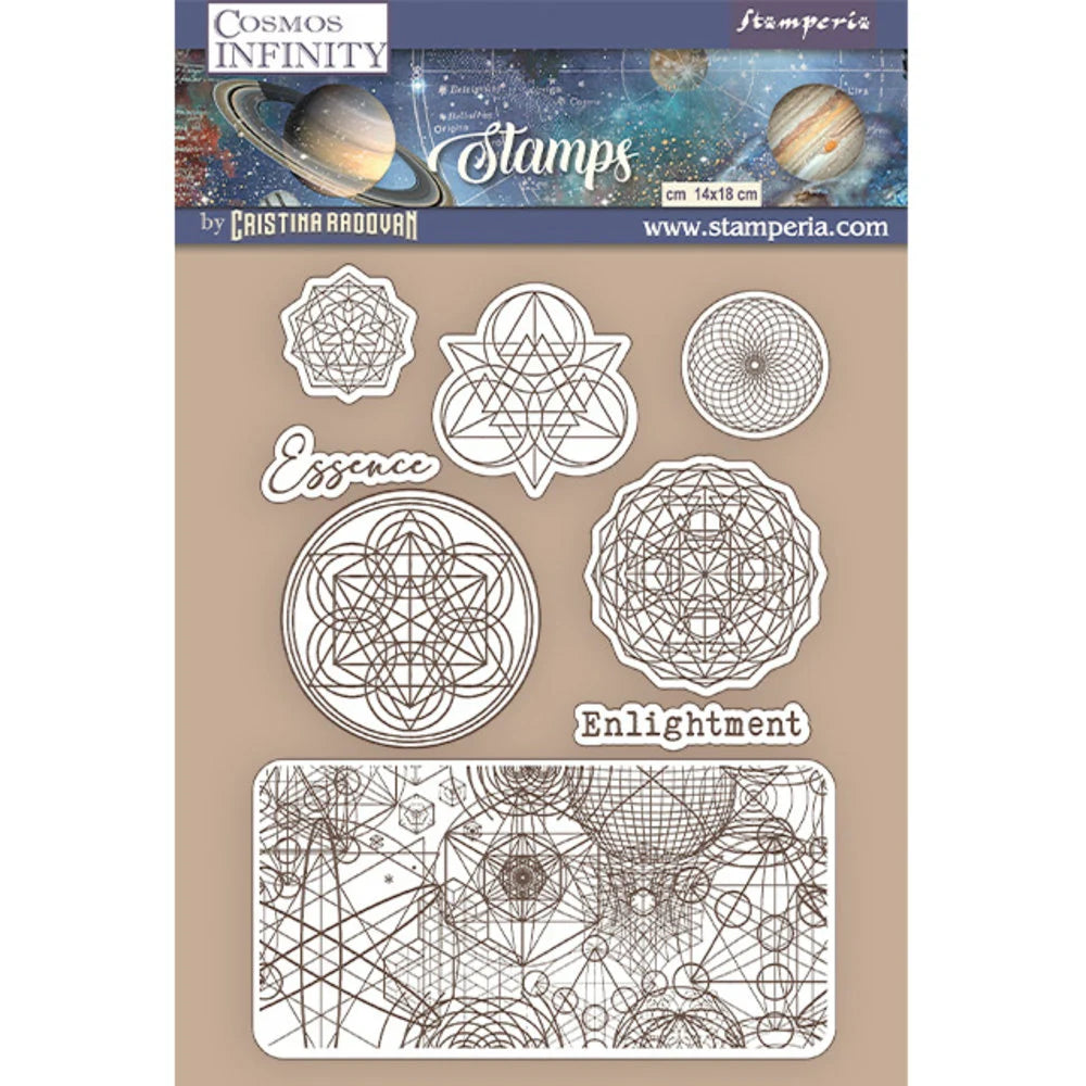 Natural Rubber Stamp Cosmos Infinity Essence Symbols (WTKCC219)